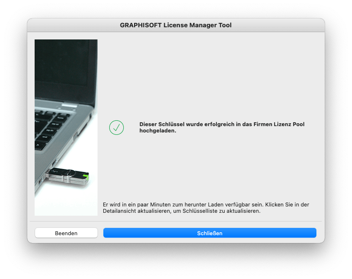 10 screenshot graphisoft license manager tool schluessel in firmen lizenzpool hochgeladen