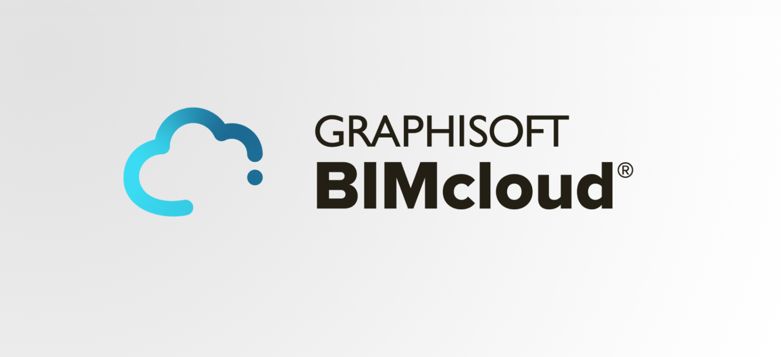 Logo mit einer Wolkengrafik links und dem Text „GRAPHISOFT BIMcloud“ rechts vor hellem Hintergrund. Entdecken Sie die Zukunft des Designs mit BIMcloud, verfügbar in der Version 2025.1 für beispiellose Innovation und Effizienz.